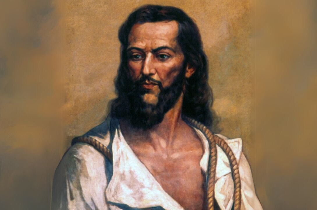 a imagem mostra o retrato de Tiradentes
