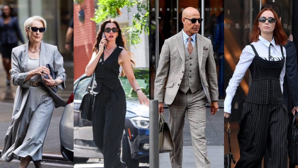 Meryl Streep, Anne Hathaway e Stanley Tucci reunidos para o filme O Diabo Veste Prada 2, a sequência de 2026.